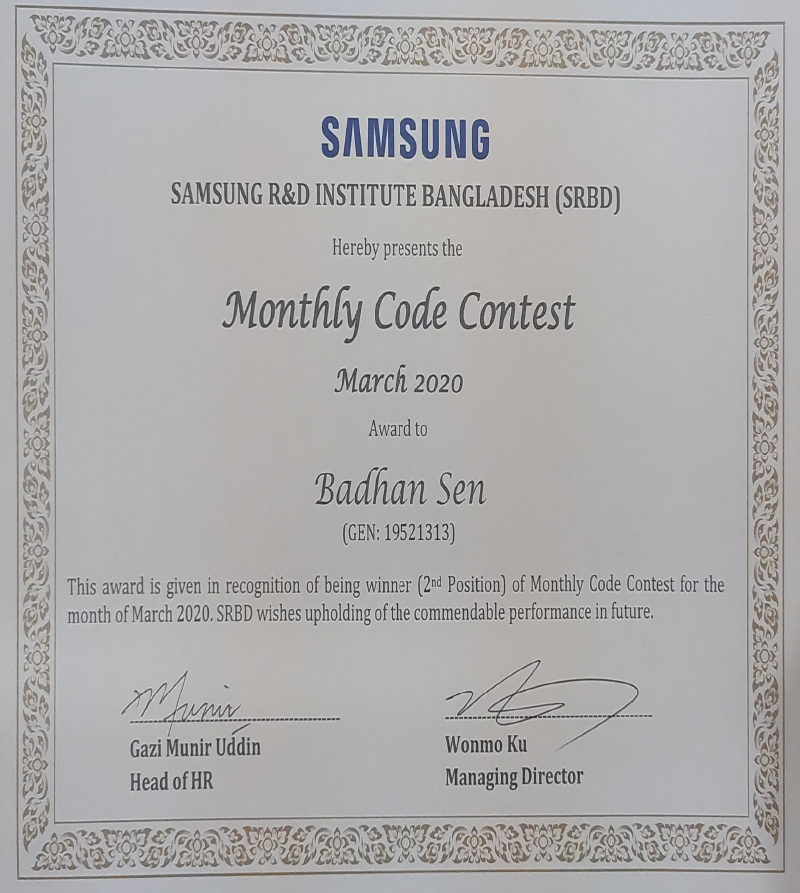 Samsung Monthly Contest
